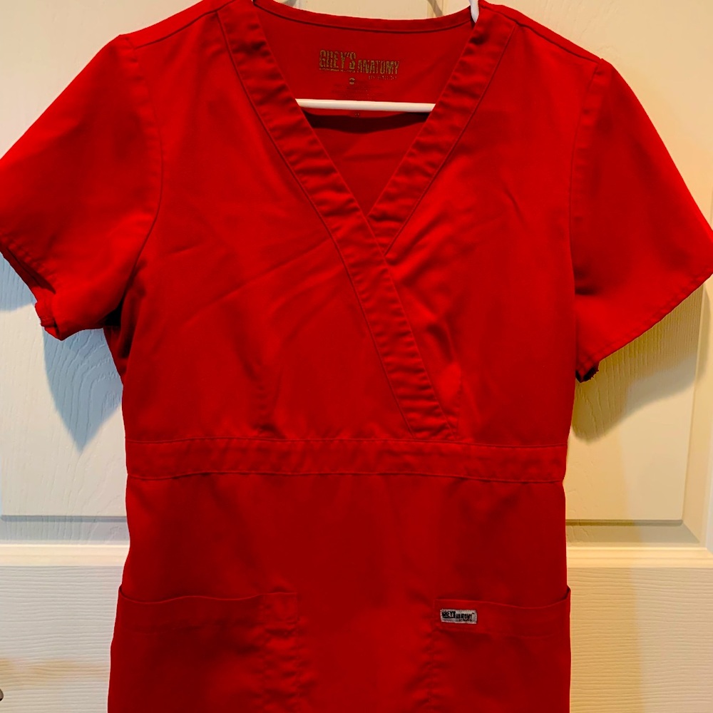 Greys Anatomy - Red Scrub Top